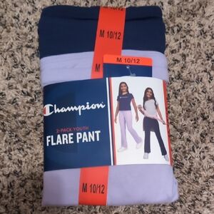 Champion Youth Flare Pants - Navy and Light Purple